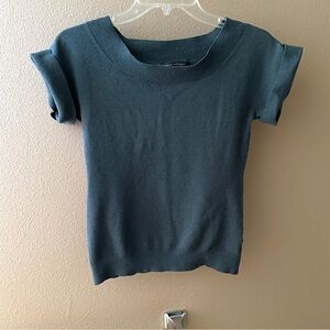 💥5/$15 FINAL PRICE DROP Banana Republic Blue Green Rolled Sleeve Knit Top